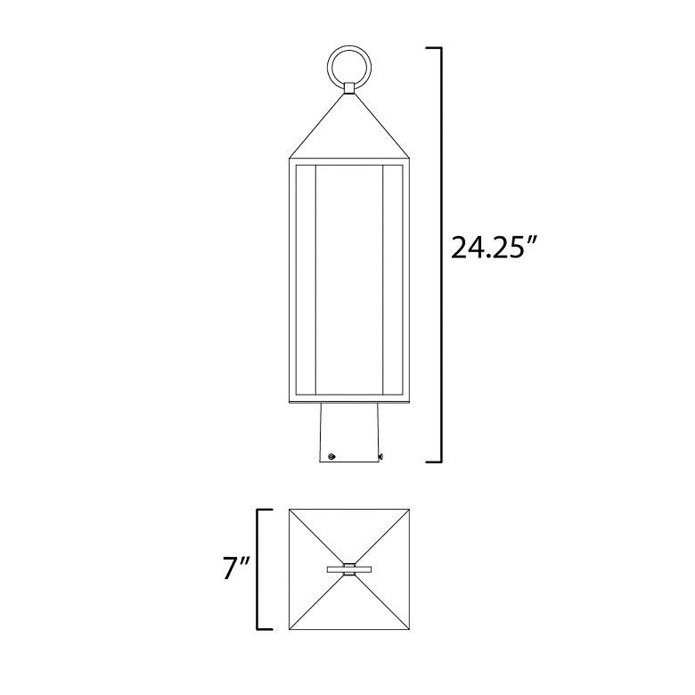 Image 5 Aldous 1-Light Outdoor Post Mount Black more views