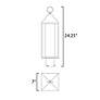 5_Aldous 1-Light Outdoor Post Mount Black more views