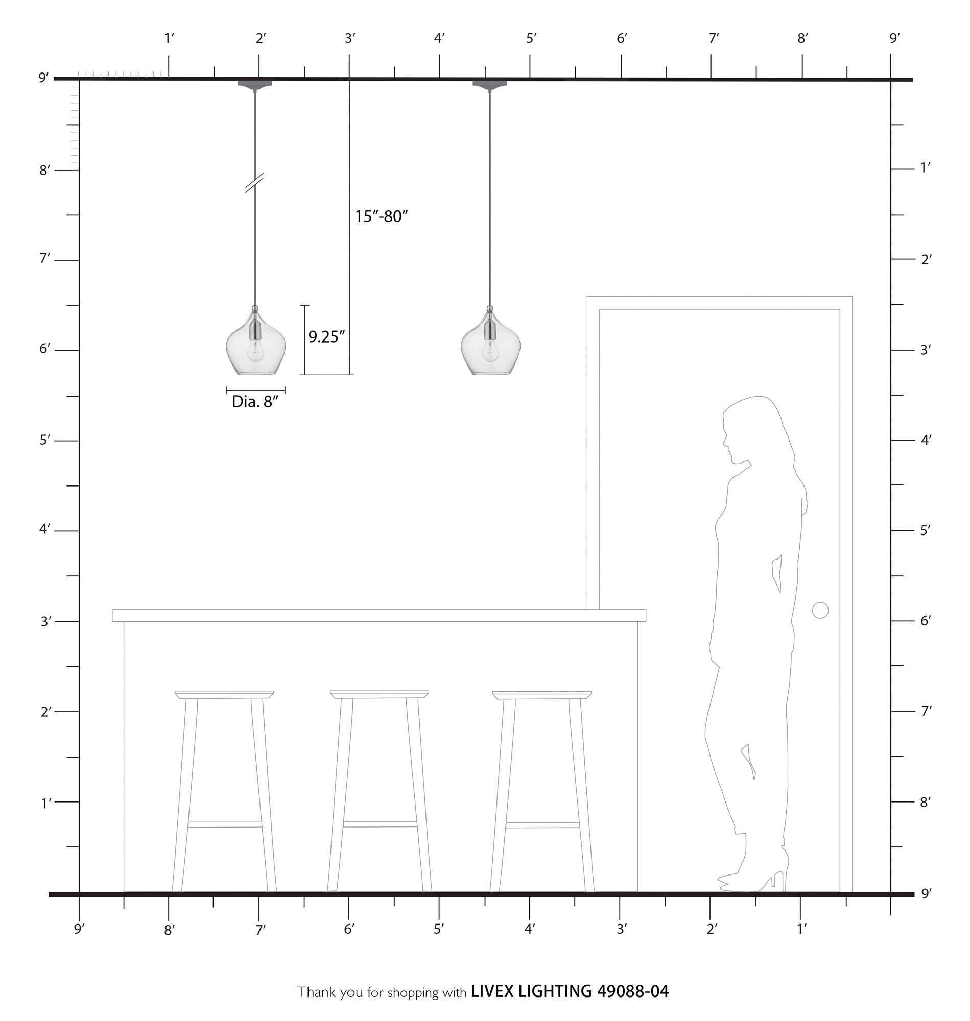 Aldrich 1 Light Black Pendant with Brushed Nickel Accent