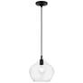 Aldrich 1 Light Black Pendant with Brushed Nickel Accent