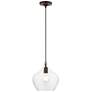 2_Aldrich 1 Light Bronze Pendant with Antique Brass Accent