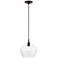 Aldrich 1 Light Bronze Pendant with Antique Brass Accent