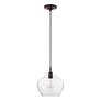 3_Aldrich 1 Light Bronze Pendant with Antique Brass Accent more views