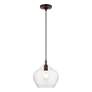 4_Aldrich 1 Light Bronze Pendant with Antique Brass Accent more views