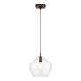 5_Aldrich 1 Light Bronze Pendant with Antique Brass Accent more views