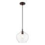 6_Aldrich 1 Light Bronze Pendant with Antique Brass Accent more views
