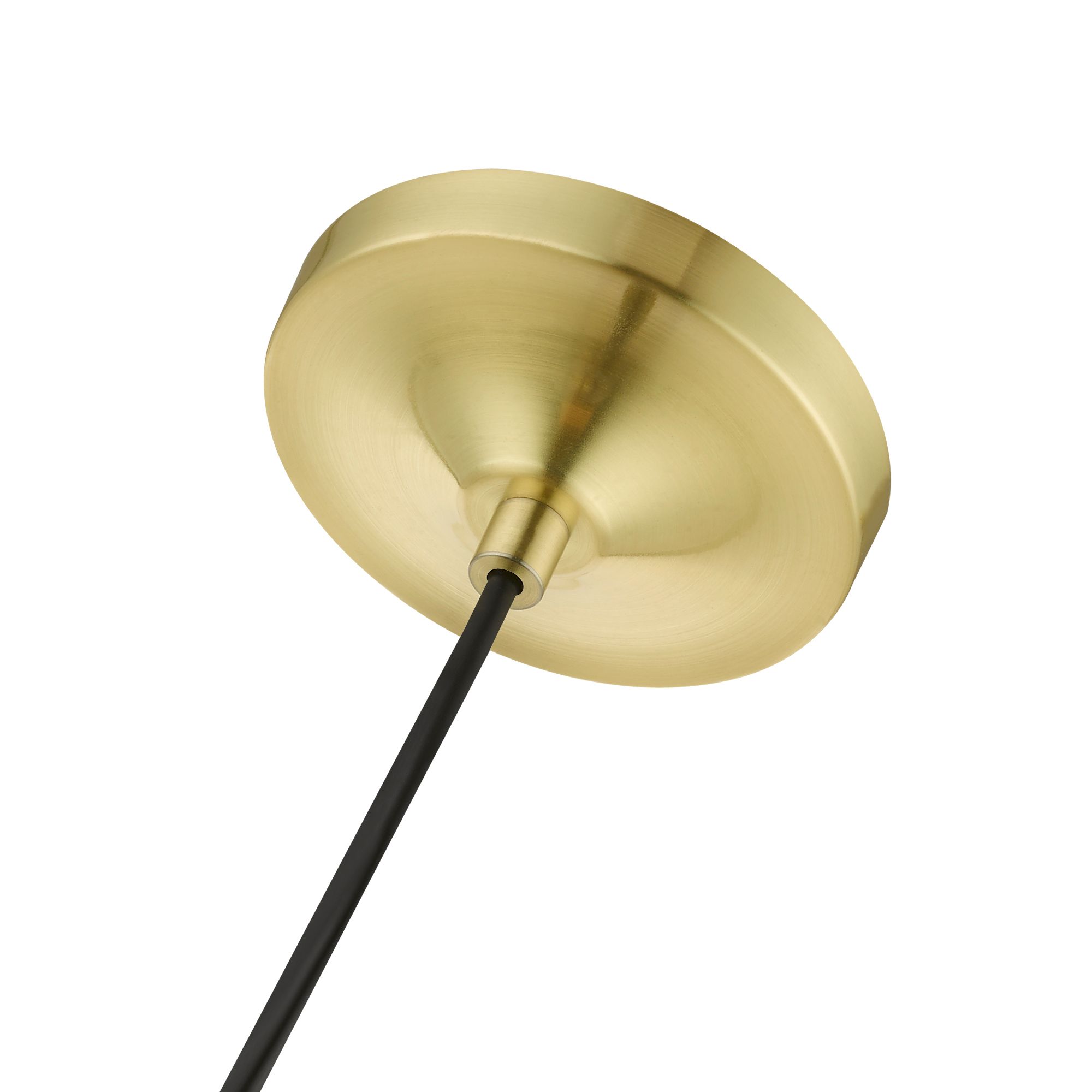 Aldrich 1 Light Satin Brass Pendant with Polished Brass Accent