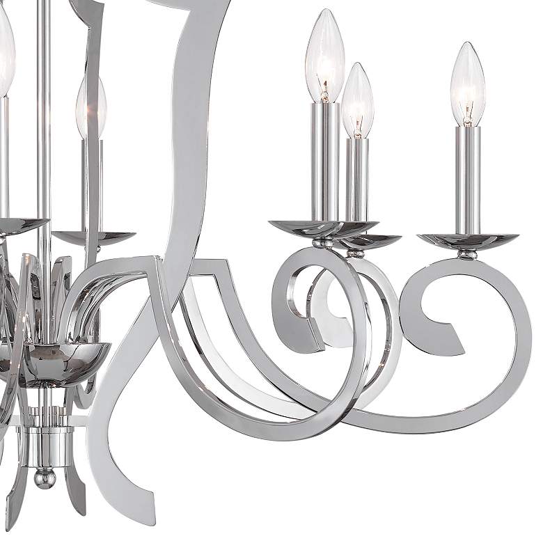 Image 3 Aldrich 32 1/2" Wide Polished Nickel 8-Light Chandelier more views