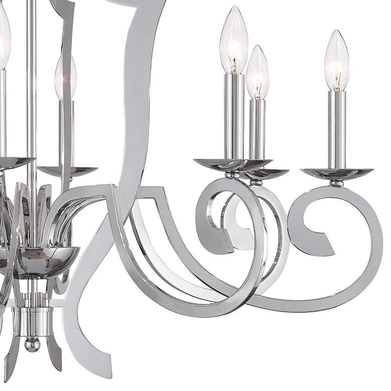 Image 3 Aldrich 32 1/2 inch Wide Polished Nickel 8-Light Chandelier more views