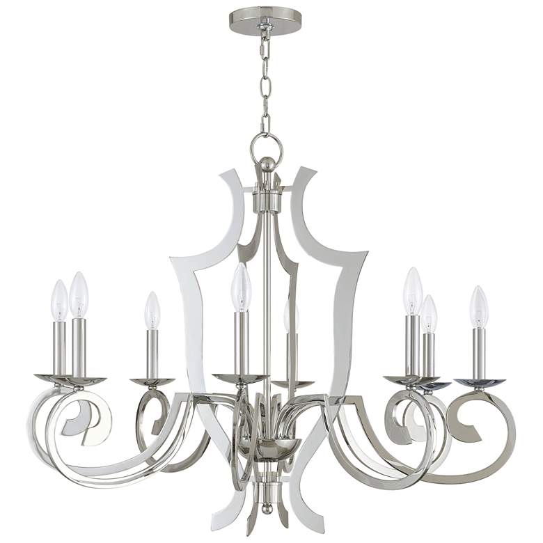 Image 5 Aldrich 32 1/2" Wide Polished Nickel 8-Light Chandelier more views