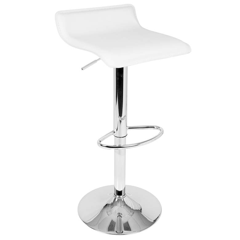 Image 2 Ale White Adjustable Swivel Bar Stools Set of 2 more views