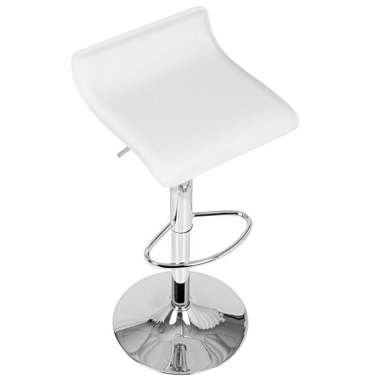 Image 7 Ale White Adjustable Swivel Bar Stools Set of 2 more views