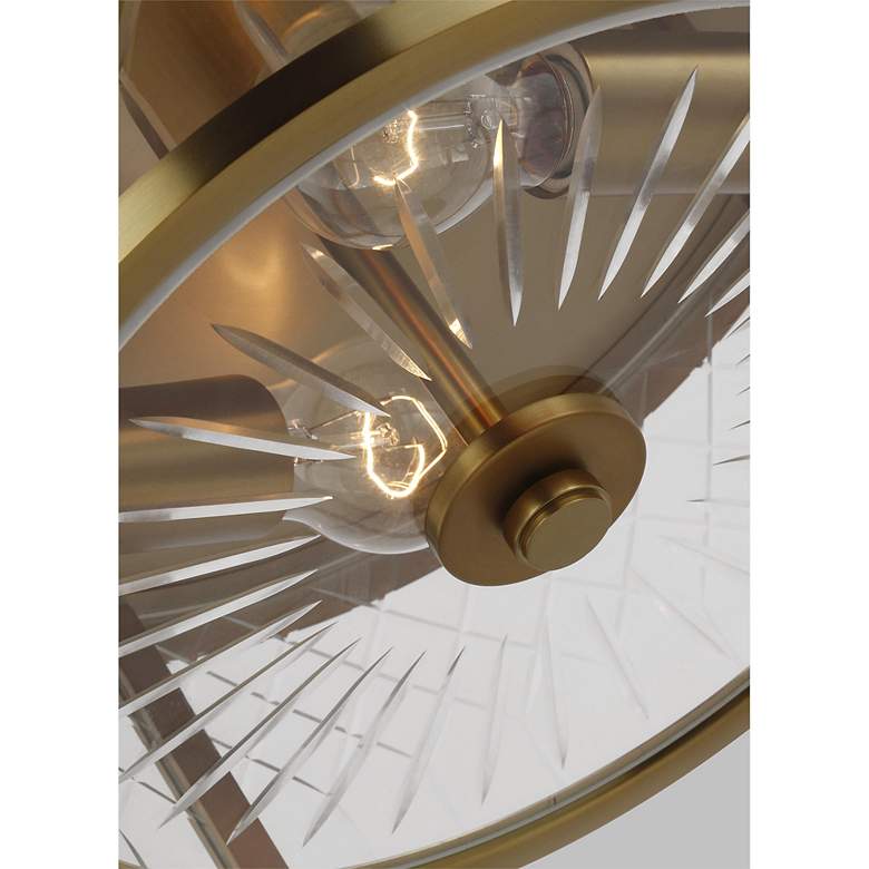 Image 2 Alec 13" Wide Burnished Brass 2-Light Ceiling Light more views