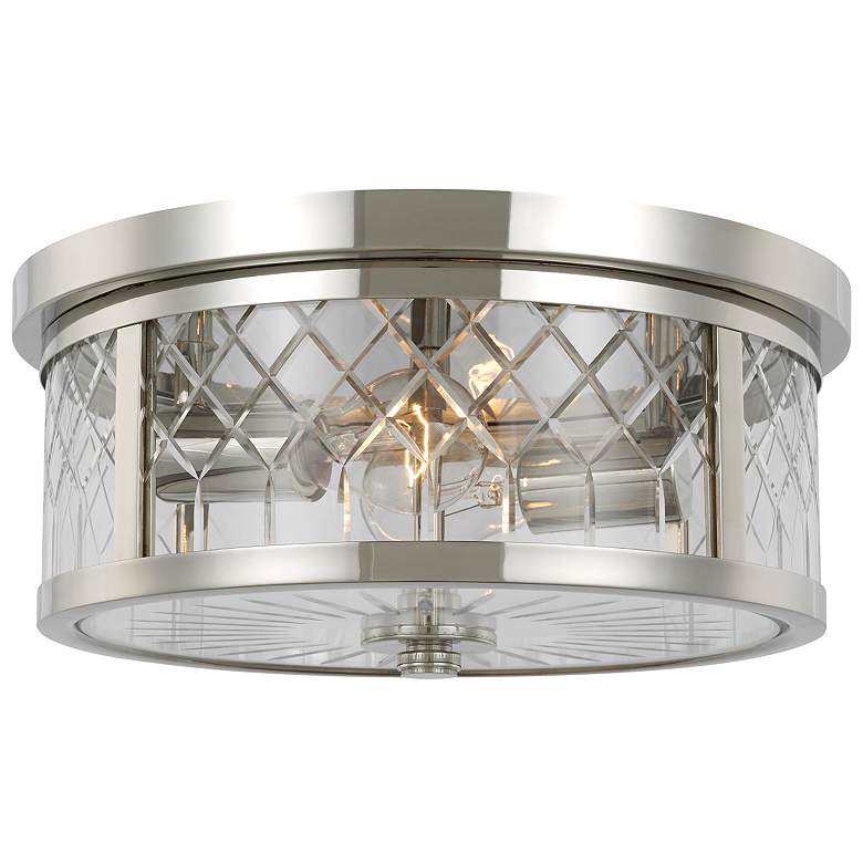 Image 6 Alec 13" Wide Polished Nickel 2-Light Ceiling Light more views