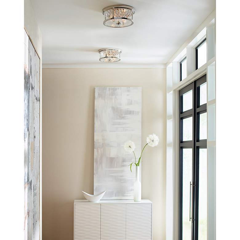 Image 7 Alec 13" Wide Polished Nickel 2-Light Ceiling Light more views