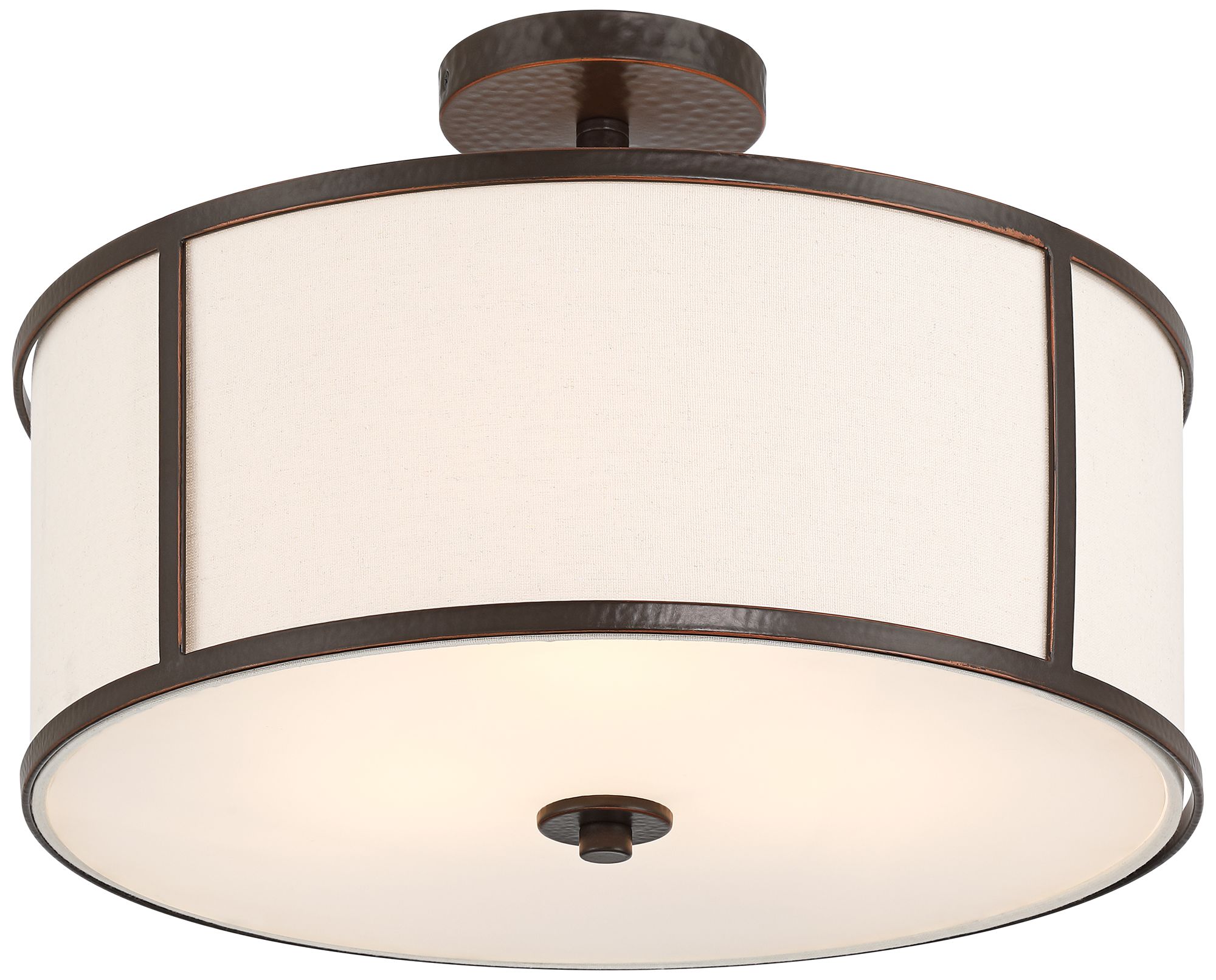 Image 3 Alec 18" Wide Hammered Bronze Rustic Modern Ceiling Light