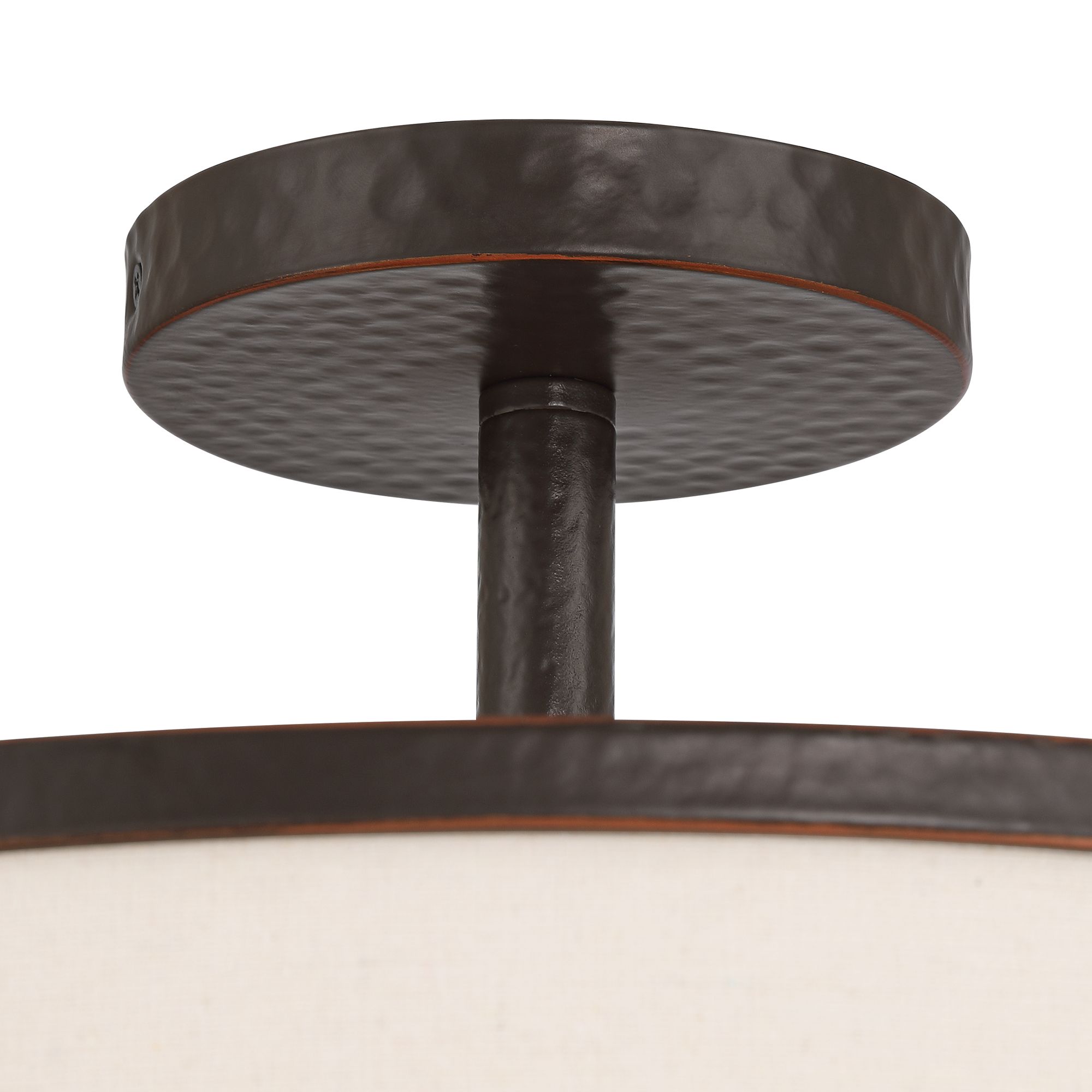Image 5 Alec 18" Wide Hammered Bronze Rustic Modern Ceiling Light more views