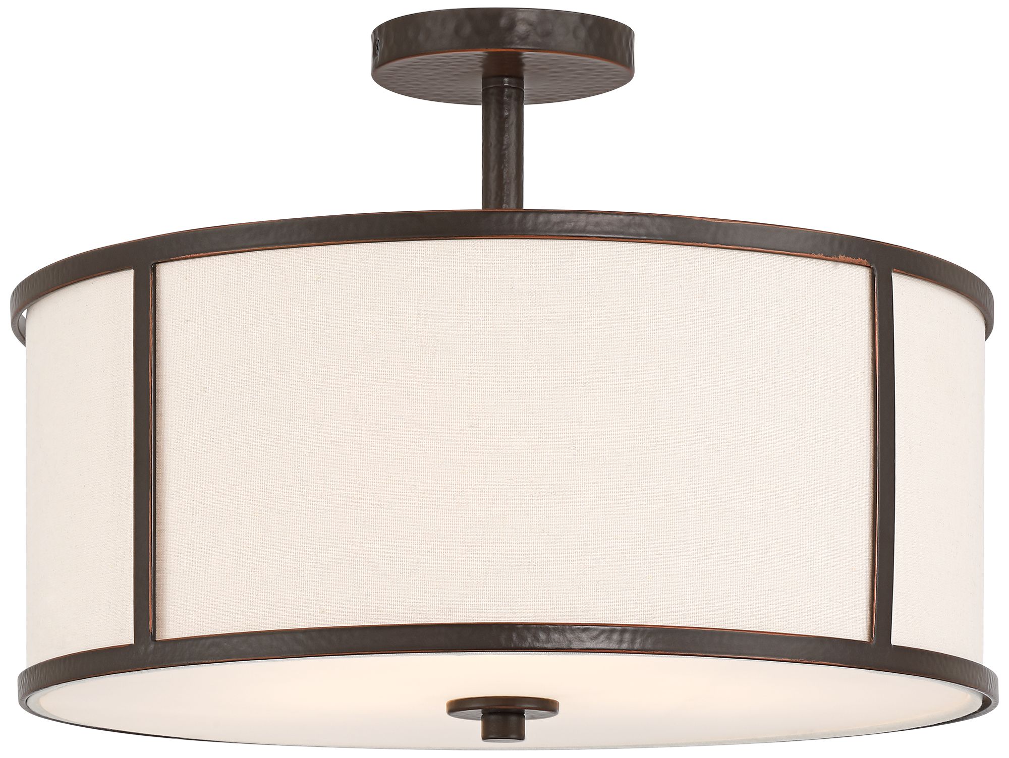 Image 6 Alec 18" Wide Hammered Bronze Rustic Modern Ceiling Light more views