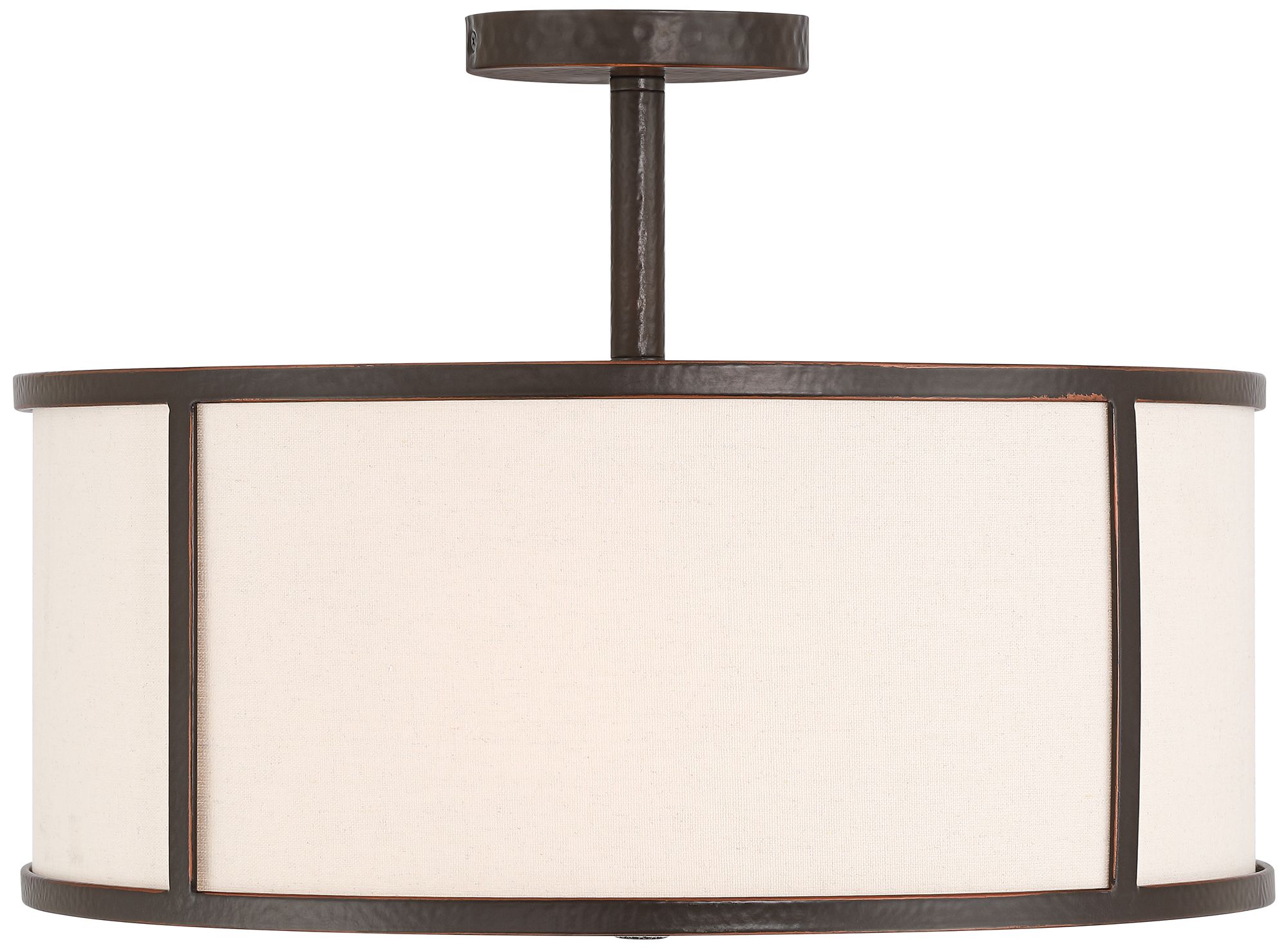 Image 7 Alec 18" Wide Hammered Bronze Rustic Modern Ceiling Light more views