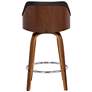 5_Alec 26 in. Swivel Barstool in Chrome Finish with Brown Faux Leather more views
