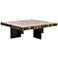 Alec 48" Square Natural Peroba Wood Coffee Table