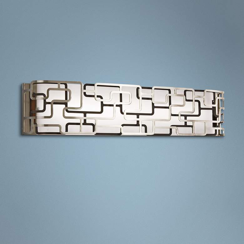 Image 1 Alecia's Tiers 25" Wide Brushed Nickel LED Bath Light