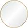 Alegre Powder-Coated Gold 30" Round Wall Mirror