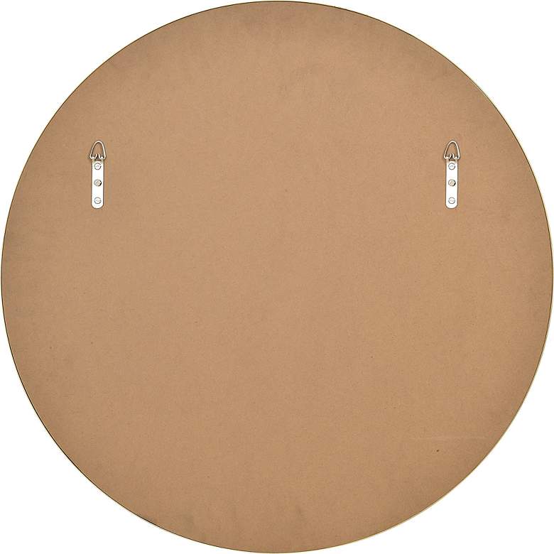 Image 3 Alegre Powder-Coated Gold 30" Round Wall Mirror more views