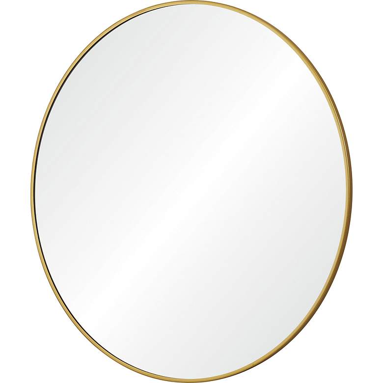 Image 4 Alegre Powder-Coated Gold 30" Round Wall Mirror more views