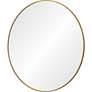 4_Alegre Powder-Coated Gold 30" Round Wall Mirror more views