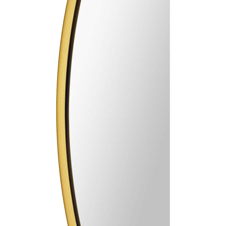 Image 5 Alegre Powder-Coated Gold 30" Round Wall Mirror more views