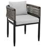 3_Alegria Outdoor Dining Chair in Grey Rope and Cushions Set of 2 more views