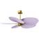 Alessandra Tropical 48" Brass Ceiling Fan w/ Lilac Blades