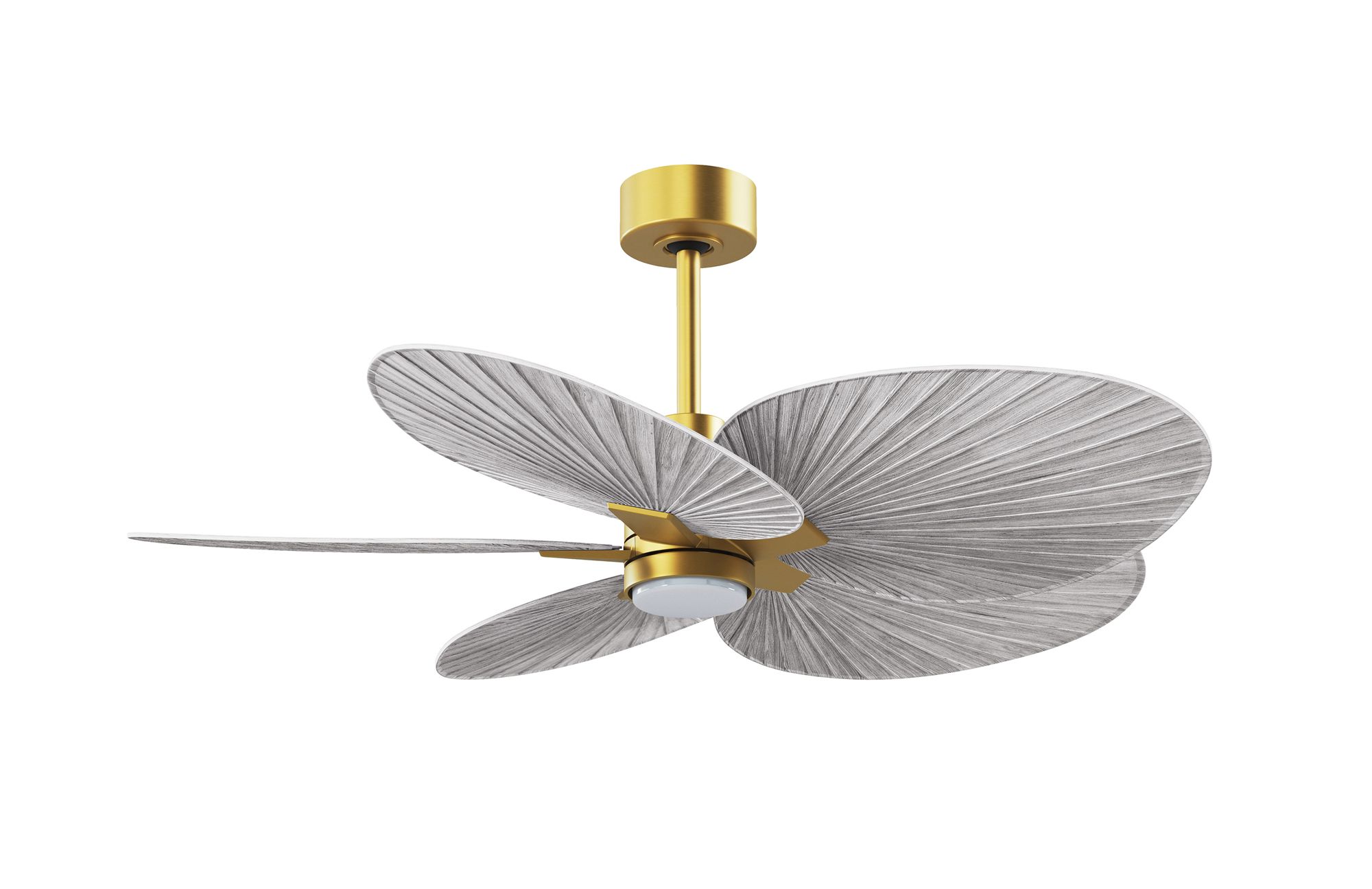 Image 2 Alessandra Tropical 48" Brass LED Ceiling Fan w/ Barn Wood Blades more views
