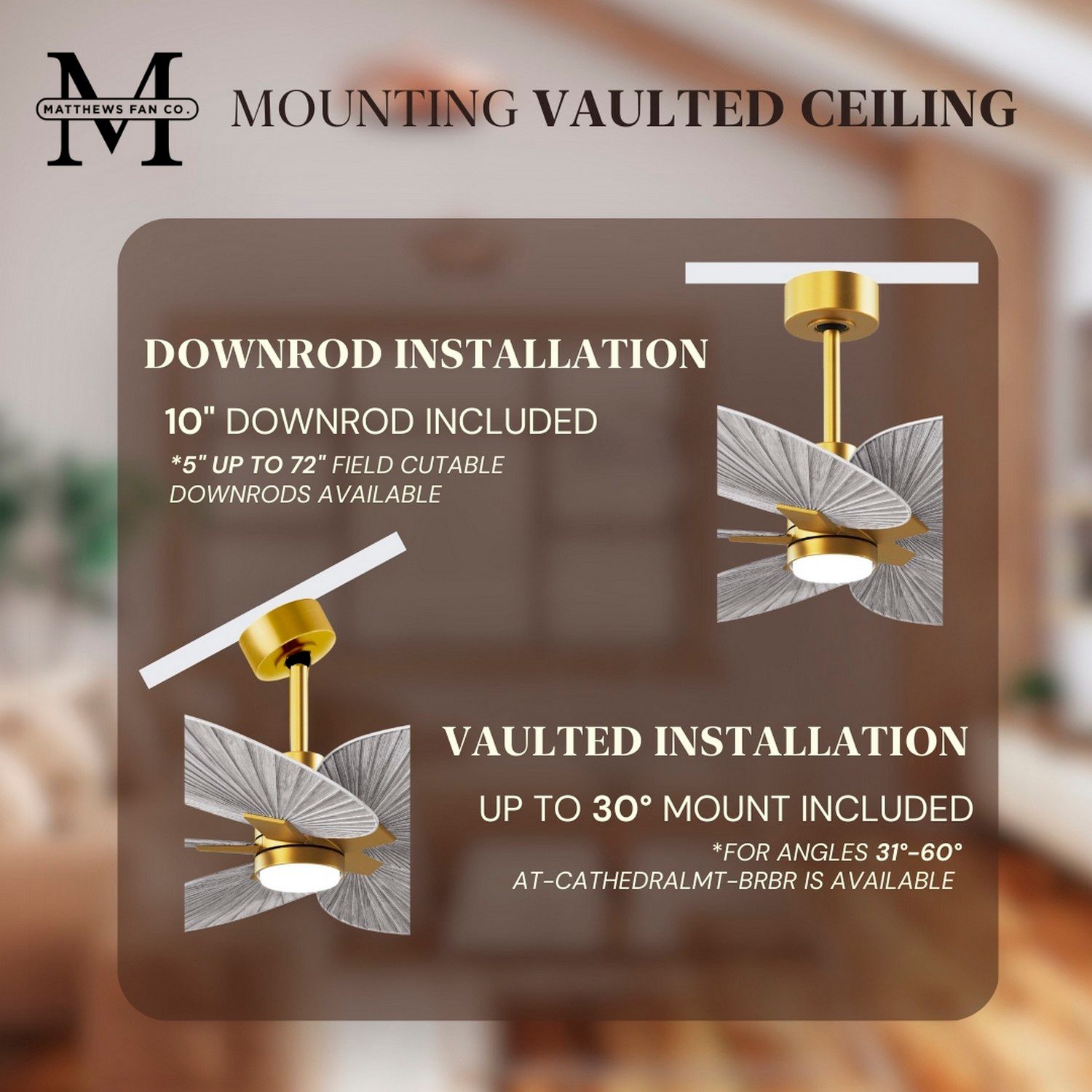 Alessandra Tropical 48" Brass LED Ceiling Fan w/ Barn Wood Blades