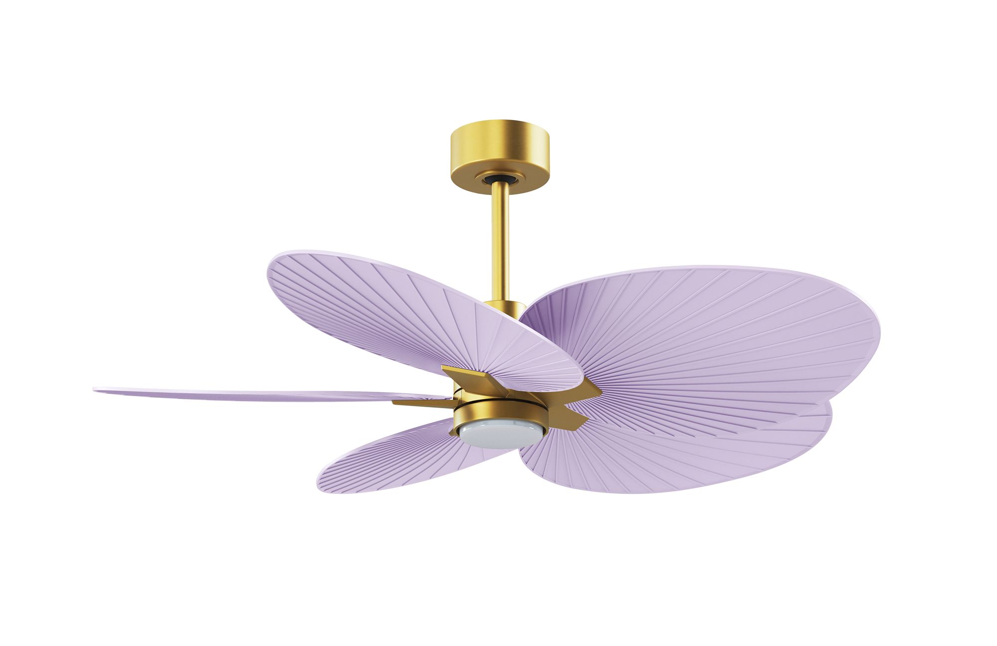 Image 2 Alessandra Tropical 48" Brass LED Ceiling Fan w/ Lilac Blades more views