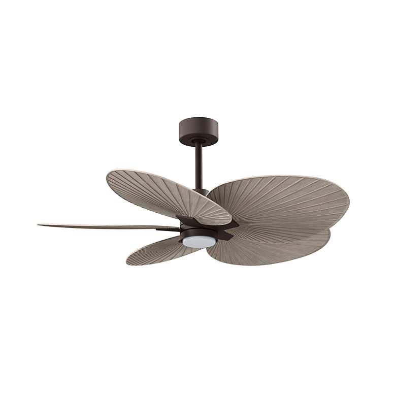 Image 2 Alessandra Tropical 48" Bronze LED Ceiling Fan w/ Gray Ash Blades more views