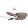 Alessandra Tropical 48" Matte White Ceiling Fan w/ Gray Ash Blades
