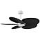 Alessandra Tropical 48" Matte White Ceiling Fan w/ Matte Black Blades