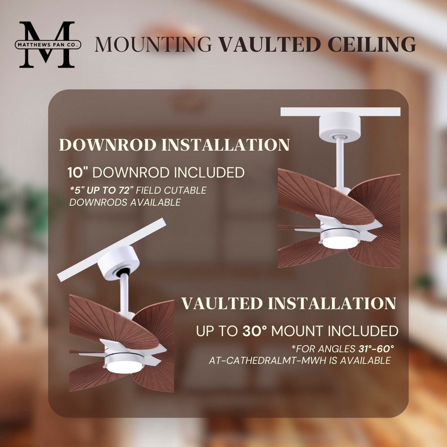 Image 7 Alessandra Tropical 48" Matte White LED Ceiling Fan w/ Walnut Blades more views