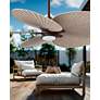 2_Alessandra Tropical 48" Textured Bronze Ceiling Fan w/ Gray Ash Blades more views