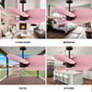 Alessandra Tropical 48" Textured Bronze Ceiling Fan w/Light Pink Blade