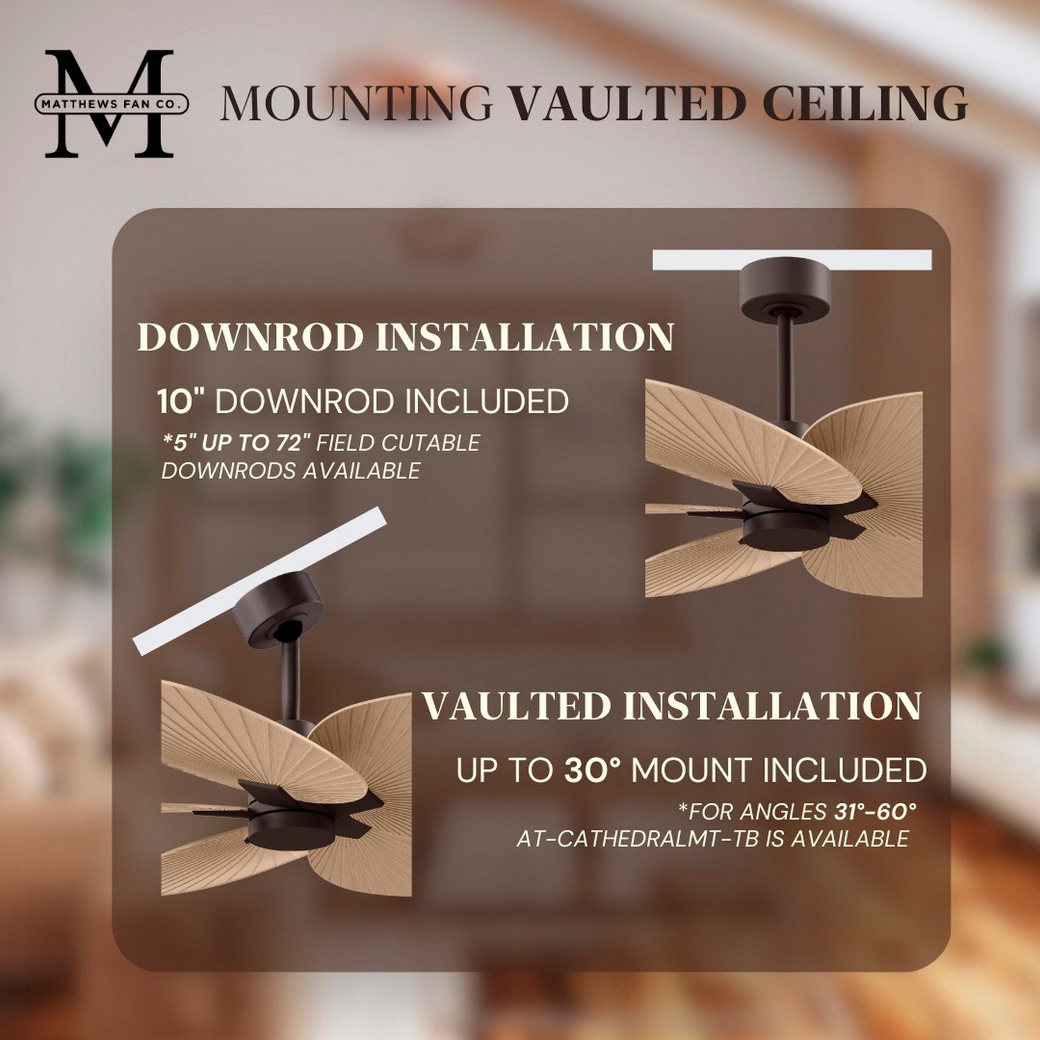 Image 6 Alessandra Tropical 48" Textured Bronze CeilingFan Maple Blade more views