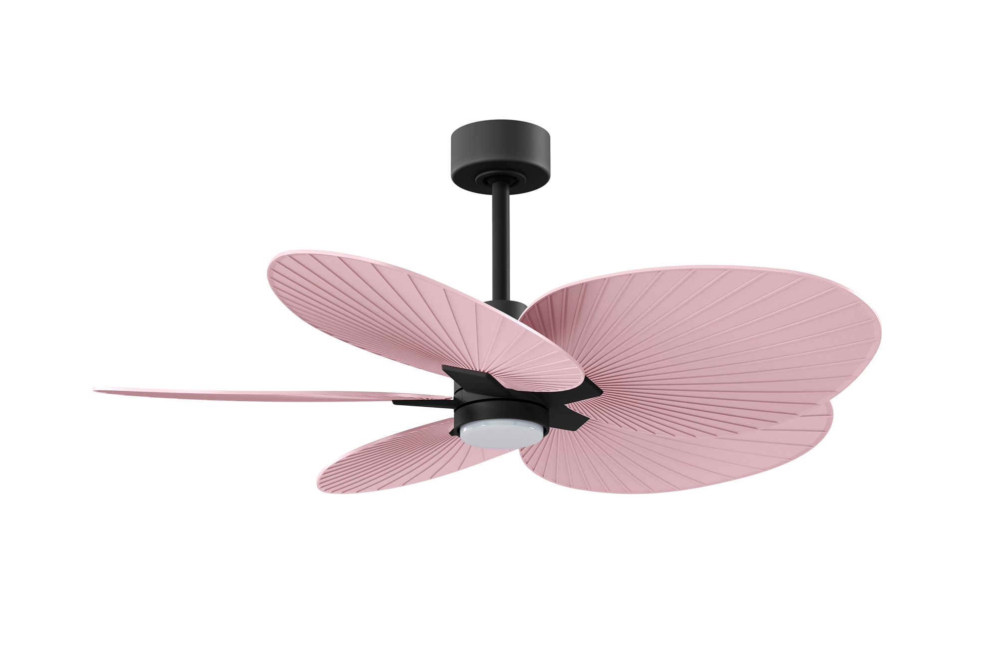 Image 2 Alessandra Tropical 48"Matte Black LED Ceiling Fan w/Light Pink Blades more views