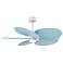 Alessandra Tropical 48"Matte White LED Ceiling Fan w/Light Blue Blades