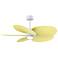 Alessandra Tropical 48"Matte White LED Ceiling Fan w/LightYellowBlades