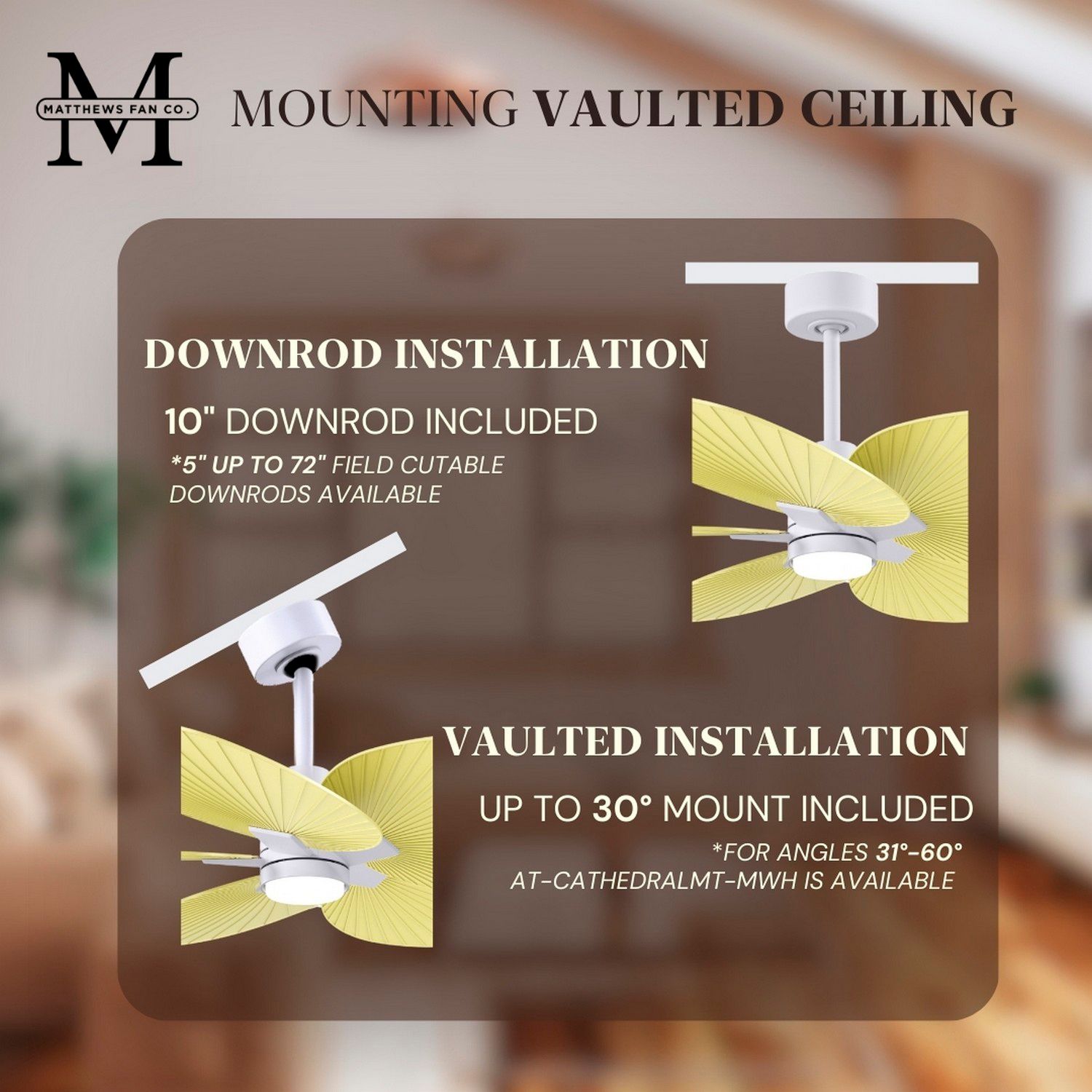 Alessandra Tropical 48"Matte White LED Ceiling Fan w/LightYellowBlades