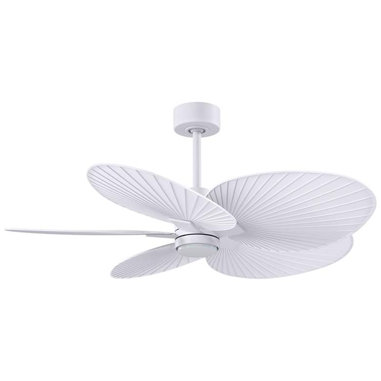 Image 2 Alessandra Tropical 48"Matte White LED Ceiling Fan w/Matte WhiteBlades more views