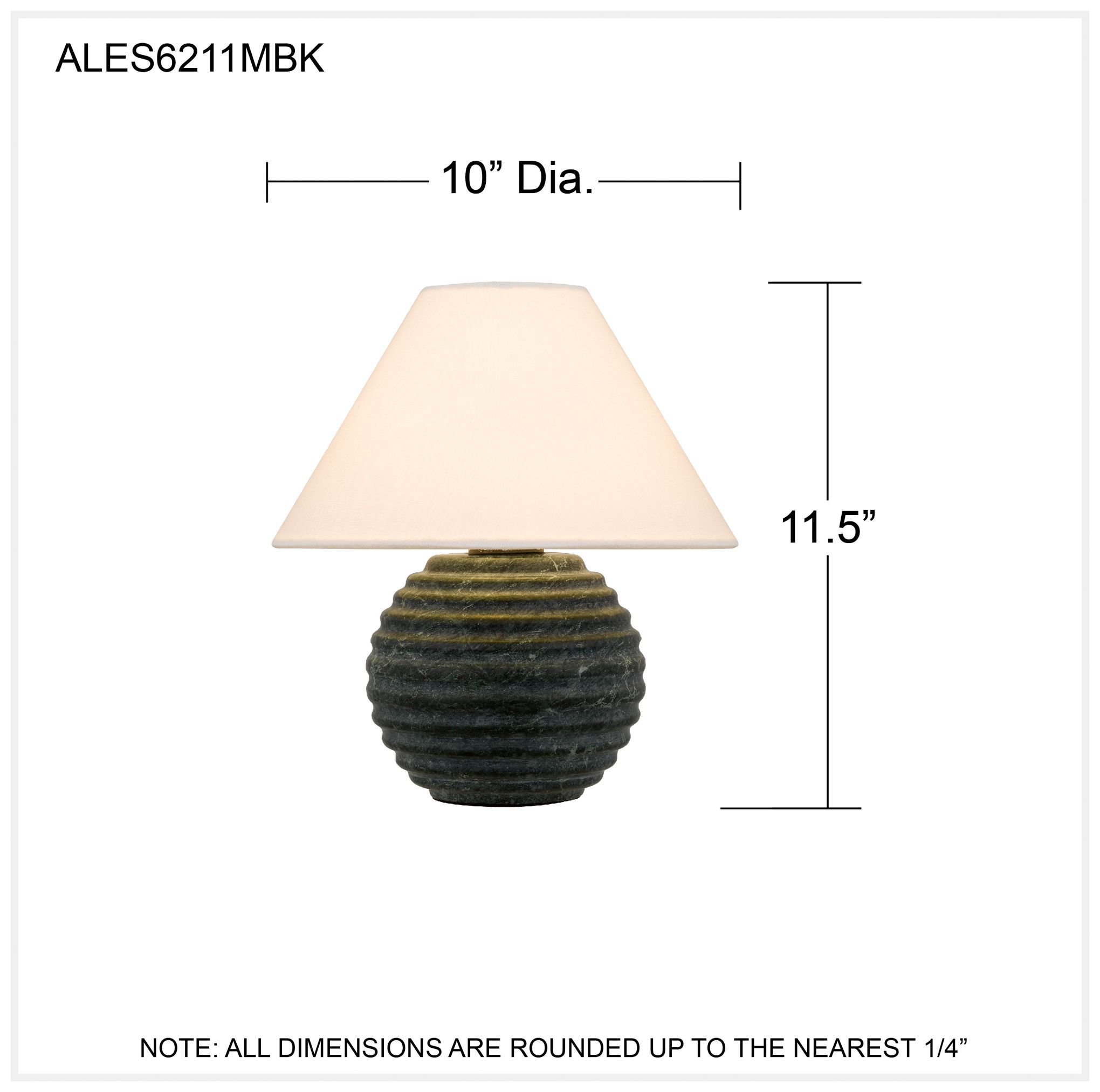 Alessandro 1-Light Matte Black Table Lamp