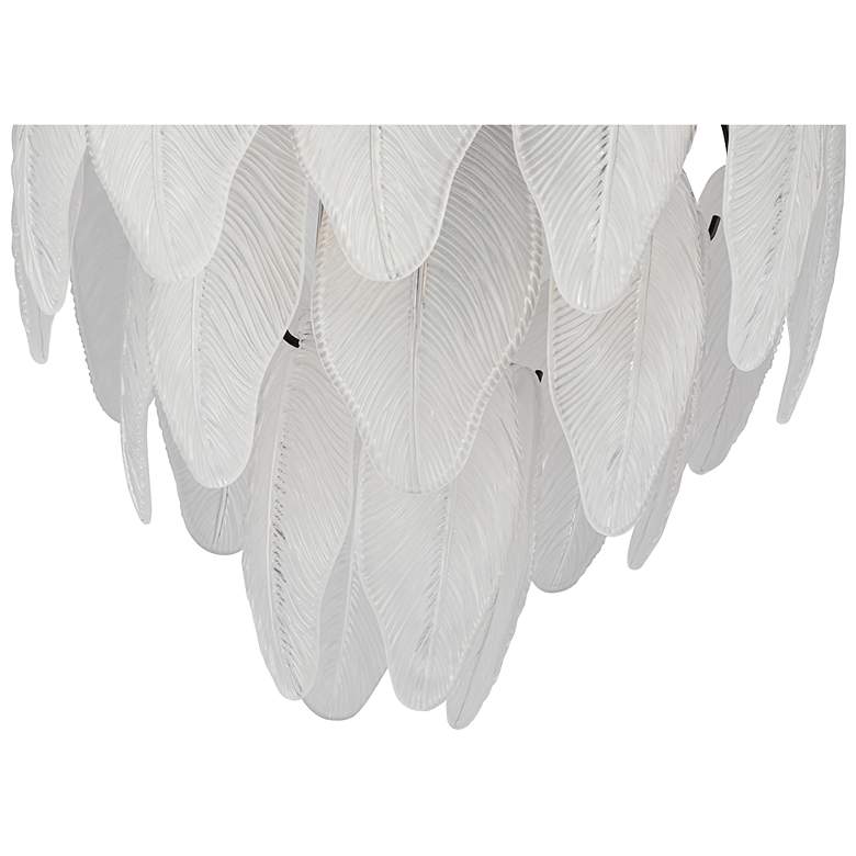 Image 5 Alessia 13.6" Wide 4-Light Black Semi Flush Mount w/ White Shade more views